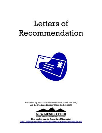 Virginia Tech Recommendation Letter Virginia Tech Recommendation Letter