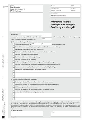 Verdienstbescheinigung Zum Antrag Auf Wohngeld Verdienstbescheinigung zum Antrag auf Wohngeld - Stadtroda