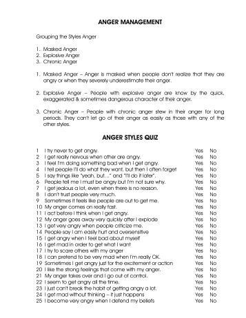 Decisive image pertaining to anger management quiz printable Invaluable image inside anger management quiz printable