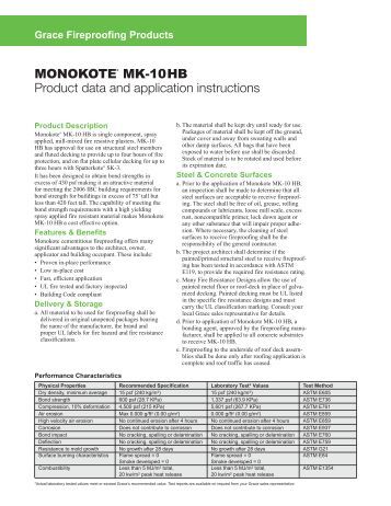Monokote MK-6 GF - Grace Construction Products