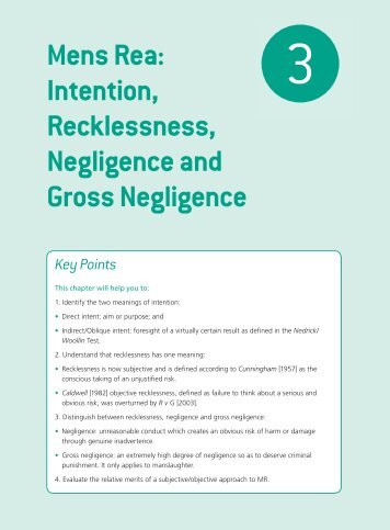 Mens rea recklessness essays