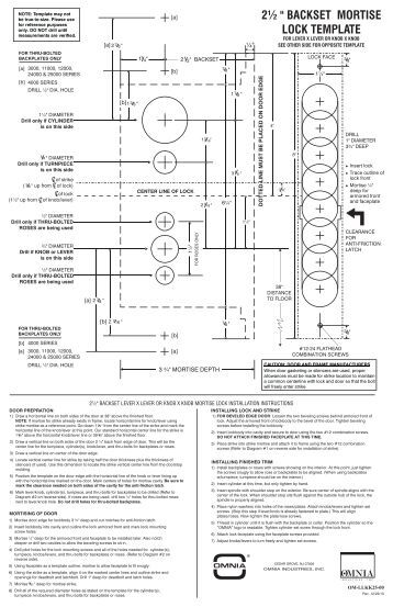 Schlage D series template - Relcross schlage wiring diagram 