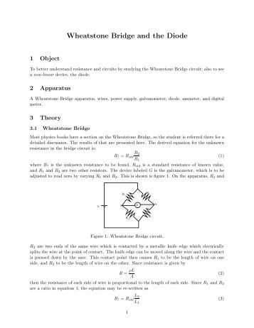 Wheatstone bridge lab report