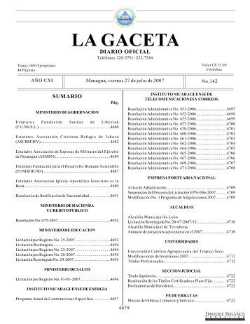DIARIO GACETA NICARAGUA diario gaceta nicaragua: