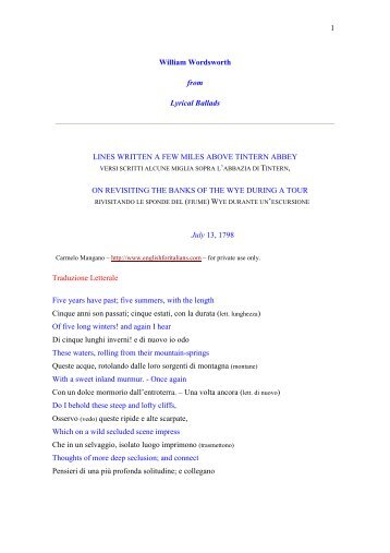 Essay On Wordsworth S Preface To Lyrical Ballads