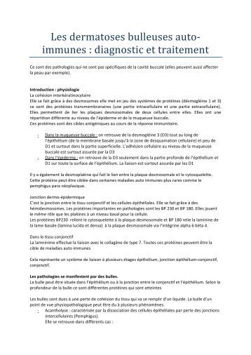 Dermatose bulleuse de l'adulte* Dermatose bulleuse de l'adulte*