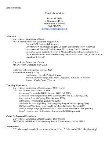 basic cv format