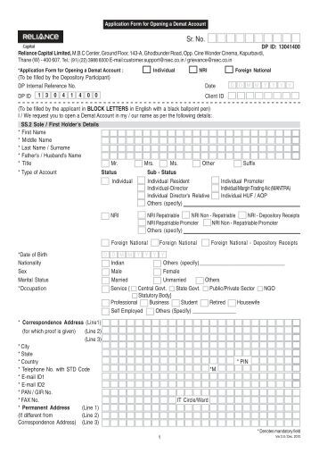 hdfc nri account opening form pdf