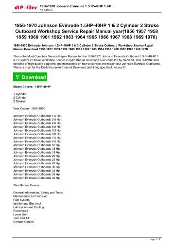 1973-1990 Johnson Evinrude 2-40HP Outboard Repair Manual 1989 1988 1987 86 B732 1973-1990 Johnson Evinrude 2-40HP Outboard Repair Manual 1989 1988 1987 86 B732