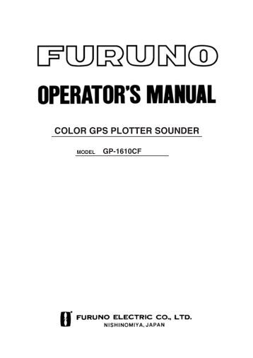 Furuno Echo Sounder Furuno Echo Sounder