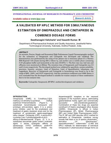 validated method for simultaneous estimation of Development and validation of a hptlc method for the simultaneous estimation of atorvastatin calcium and ezetimibe, bg chaudhari1, nm patel2, pb shah1, kp modi2. validated method for simultaneous estimation of Development and validation of a hptlc method for the simultaneous estimation of atorvastatin calcium and ezetimibe, bg chaudhari1, nm patel2, pb shah1, kp modi2.