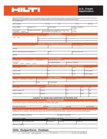 hilti credit application form 28 images credit hilti credit application form 28 images credit