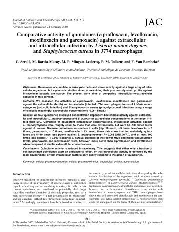 levofloxacin for the treatment of urosepsis