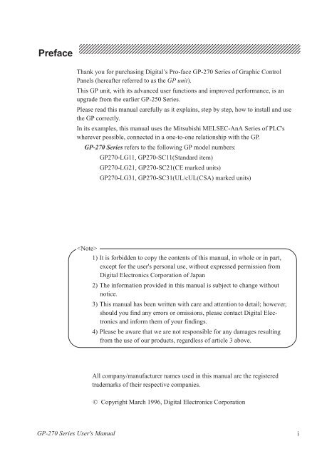 Gp Series User Manual Pro Face America Hmi Store