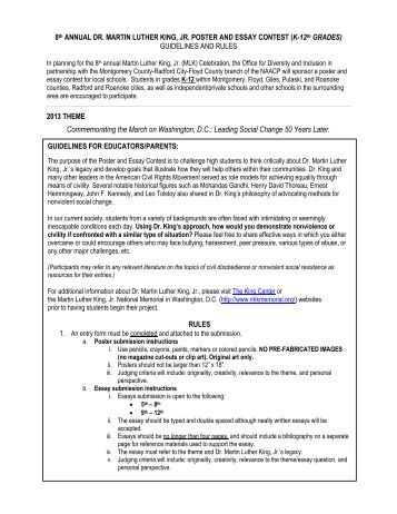 Dr martin luther king jr essay