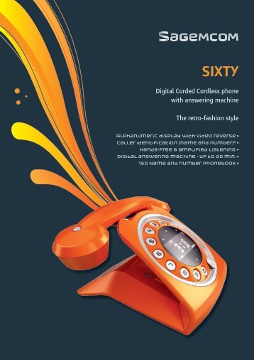 digital corded cordless phone with answering machine the retro .