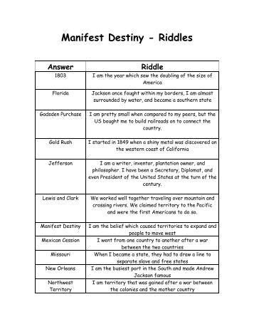 the effects of manifest destiny essay Unit 8 manifest destiny essay unit 8 essay review source a: reading and questions – “digging clinton's ditch: the impact of the erie canal on america,. the effects of manifest destiny essay Unit 8 manifest destiny essay unit 8 essay review source a: reading and questions – “digging clinton's ditch: the impact of the erie canal on america,.