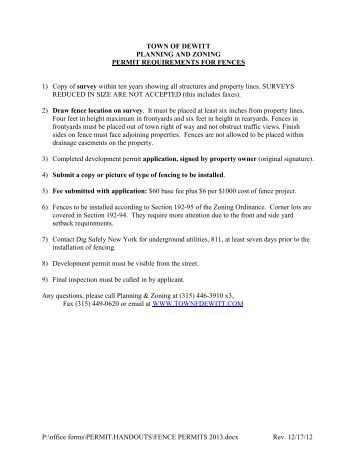 Town Of Dewitt Building Permits Town Of Dewitt Building Permits