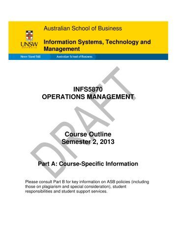 course outline of production operation management The primary objective of the course is to provide the students with an understanding of the theories, models, problems, issues, and techniques related to the. course outline of production operation management The primary objective of the course is to provide the students with an understanding of the theories, models, problems, issues, and techniques related to the.