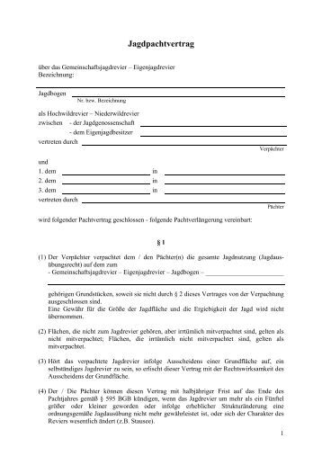 jagdpachtvertrag jagdpachtvertrag