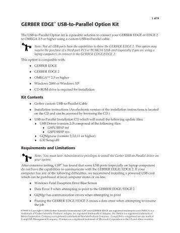 Gerber Omega Composer Manual Gerber Omega Composer Manual