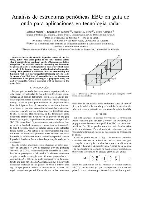 AnÃlisis de estructuras periÂodicas EBG en guÄa de onda para