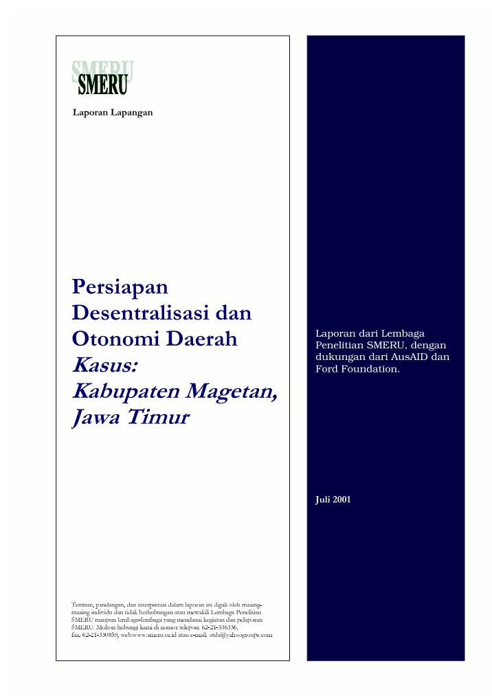 Desentralisasi Dan Otonomi Daerah Pdf