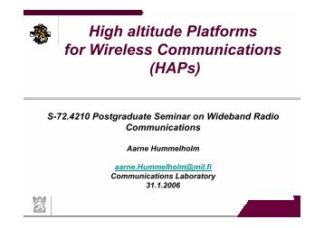 high altitude plateform thesis high altitude plateform thesis