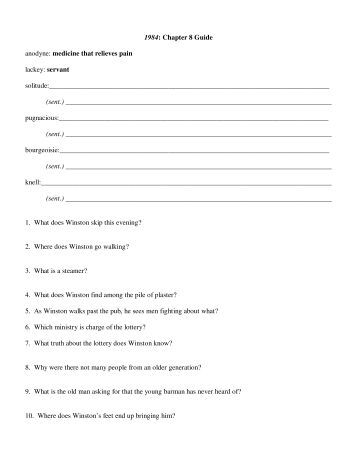 1984 Chapter 8 Essay Sample
