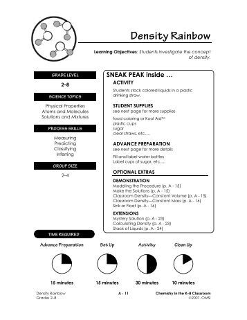 Density determination lab answers