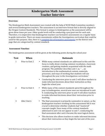 kindergarten teacher interview