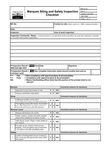 AAR SPECIFICATION M-214 INSPECTION CHECKLIST