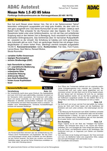 Nissan almera test adac #1