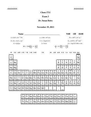 chem exam 3 View test prep - general chemistry i exam 3 from chem 1201 at fairleigh dickinson university lt 3 pa g e 1 f 12 n a m e m a l l w o rk m ust b e s hov g e n e r a l c h e m is t r y e x 1 (2 0 p t s. chem exam 3 View test prep - general chemistry i exam 3 from chem 1201 at fairleigh dickinson university lt 3 pa g e 1 f 12 n a m e m a l l w o rk m ust b e s hov g e n e r a l c h e m is t r y e x 1 (2 0 p t s.