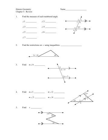 Honors Geometry Chapter 8 Review 1. Find The Ratio Of 5 Inches To 7 