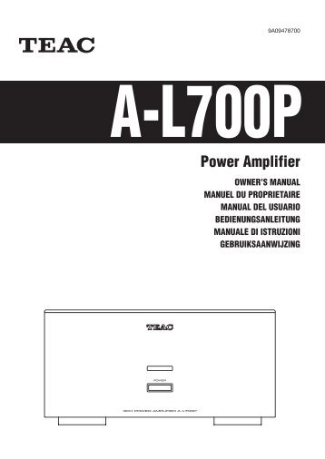 Teac Sr-L50 User Manual