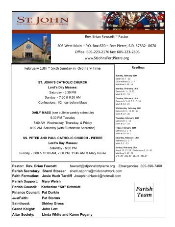 fort pierre catholic singles Stanley county middle school - 02 in fort pierre, south dakota (sd) serves 104 students in grades 6-8 find data, reviews and news about this school. fort pierre catholic singles Stanley county middle school - 02 in fort pierre, south dakota (sd) serves 104 students in grades 6-8 find data, reviews and news about this school.