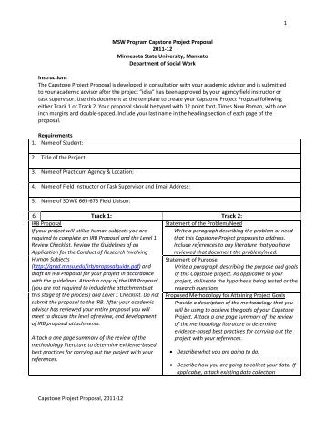 it capstone project proposal