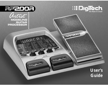 Digitech Rp 1 Manual Portugues