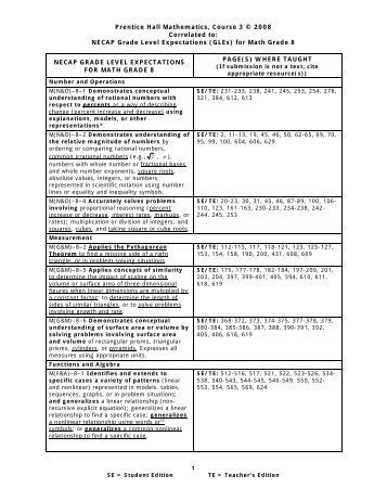 2008 Ohio Prentice Hall Mathematics Course 3 Student Textbook 2008 Ohio Prentice Hall Mathematics Course 3 Student Textbook