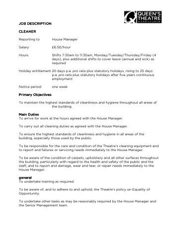 pitch cleaner driver job description jct600 cleaner duties