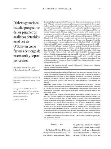 Prediabetes y diabetes gestacional - SciELO Prediabetes y diabetes gestacional - SciELO