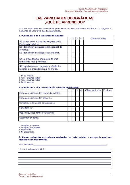 las variedades geogrÃficas Materiales de Lengua y Literatura