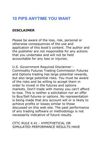 Disclaimer for forex education