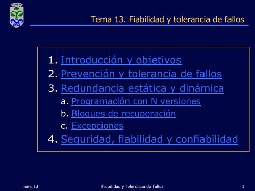 Fiabilidad Y Tolerancia De Fallos Gti