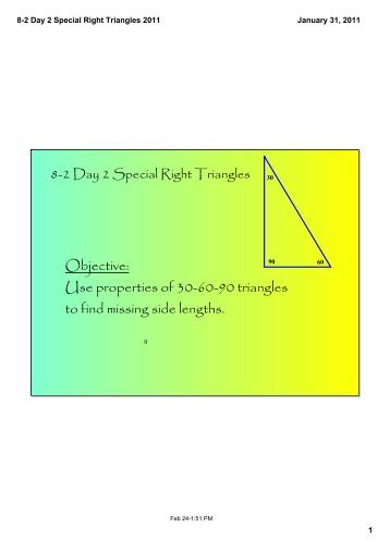 Geometry right triangles homework help