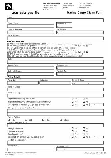 cargo claim form marine cargo claim form atlas insurance malta cargo claim form marine cargo claim form atlas insurance malta