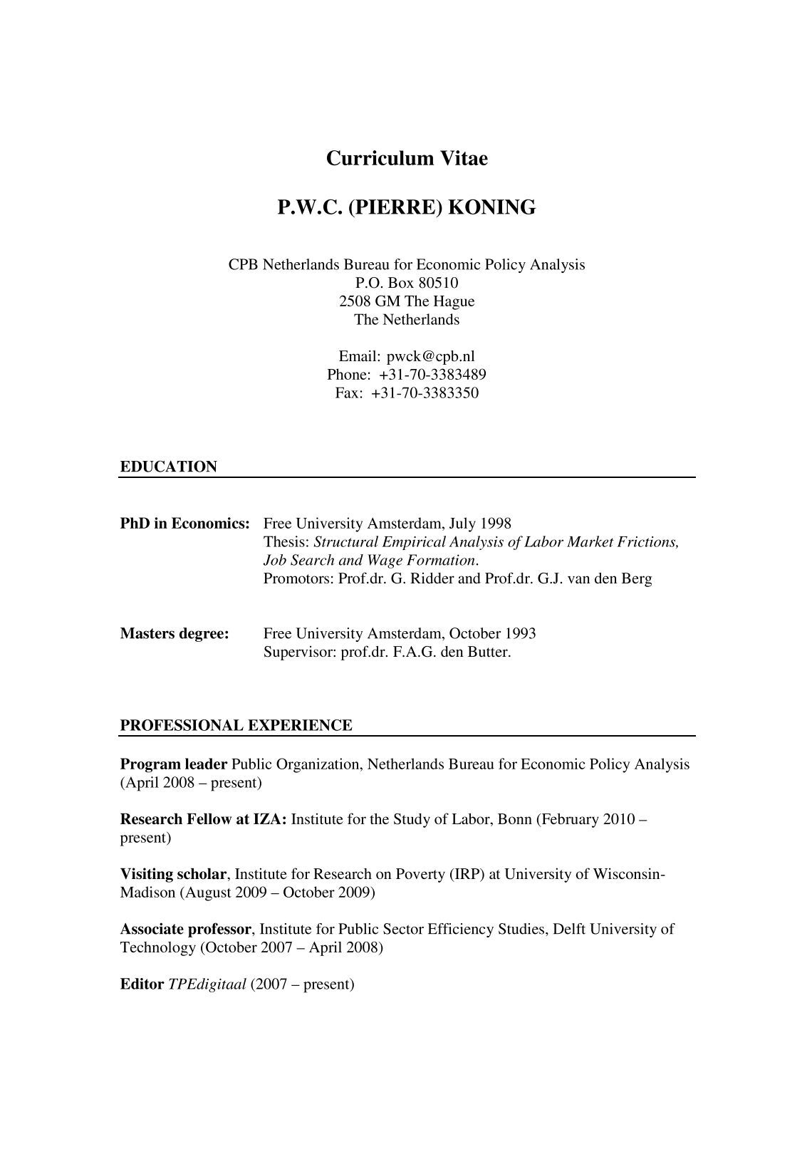 curriculum vitae pwc curriculum vitae pwc