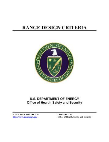 Range Design Criteria Doe | doe std 3013 2012 the office of health safety and Range Design Criteria Doe | doe std 3013 2012 the office of health safety and