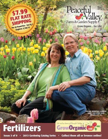 Peaceful valley supply Peaceful Valley Farm & Garden Supply originated in on tiny Peaceful Valley Road in Nevada Couny, California. The business started in a small garage and sent out a four-page newsletter to growers. As the business expanded, we moved down Peaceful Valley /5(51).